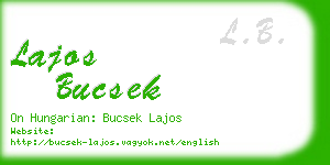 lajos bucsek business card